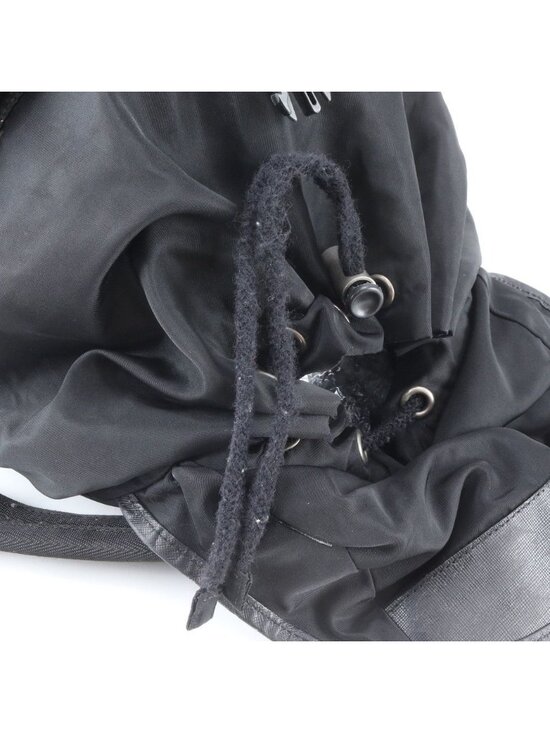 Prada Tessuto Nylon Triangle Logo Leather Backpack main image 13